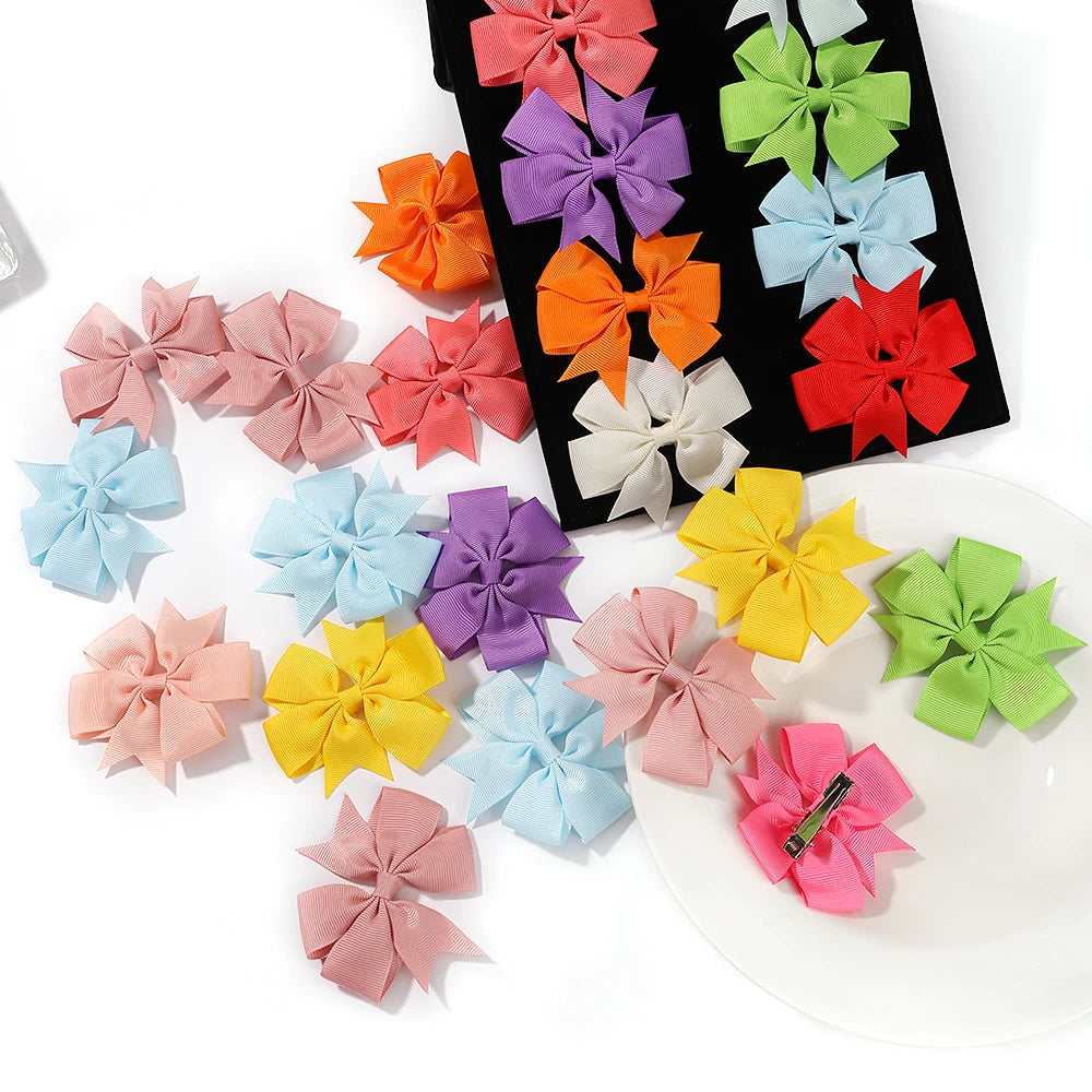1 pcs Colors Solid Grosgrain Ribbon Bows Clips Hairpin Girl's hair bows Boutique Hair Clip Headware Kids Hair Accessories 564