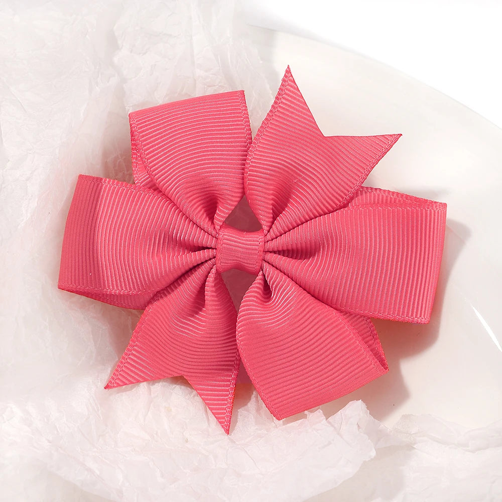 1 pcs Colors Solid Grosgrain Ribbon Bows Clips Hairpin Girl's hair bows Boutique Hair Clip Headware Kids Hair Accessories 564