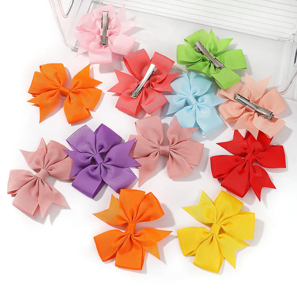 1 pcs Colors Solid Grosgrain Ribbon Bows Clips Hairpin Girl's hair bows Boutique Hair Clip Headware Kids Hair Accessories 564