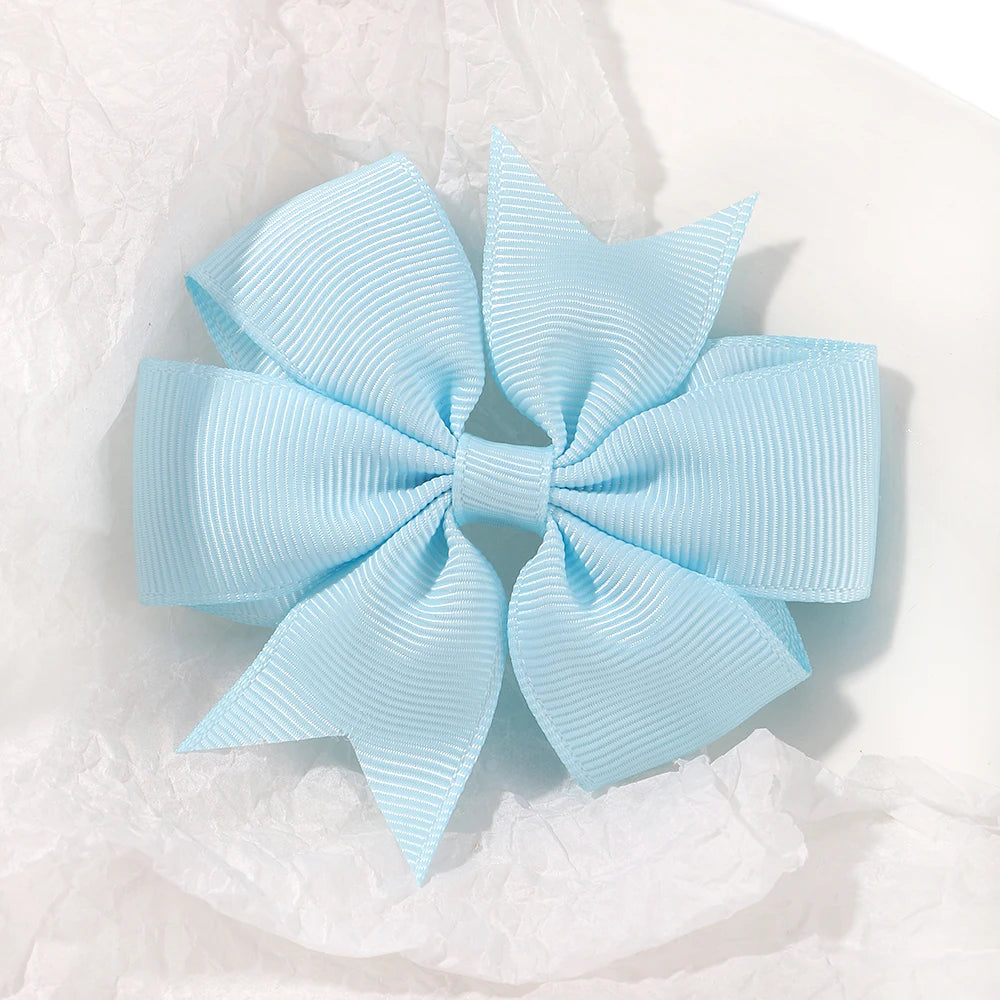 1 pcs Colors Solid Grosgrain Ribbon Bows Clips Hairpin Girl's hair bows Boutique Hair Clip Headware Kids Hair Accessories 564