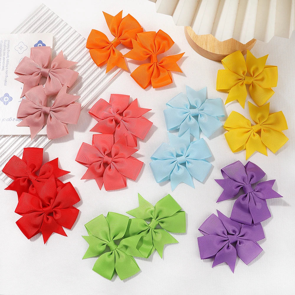 1 pcs Colors Solid Grosgrain Ribbon Bows Clips Hairpin Girl's hair bows Boutique Hair Clip Headware Kids Hair Accessories 564