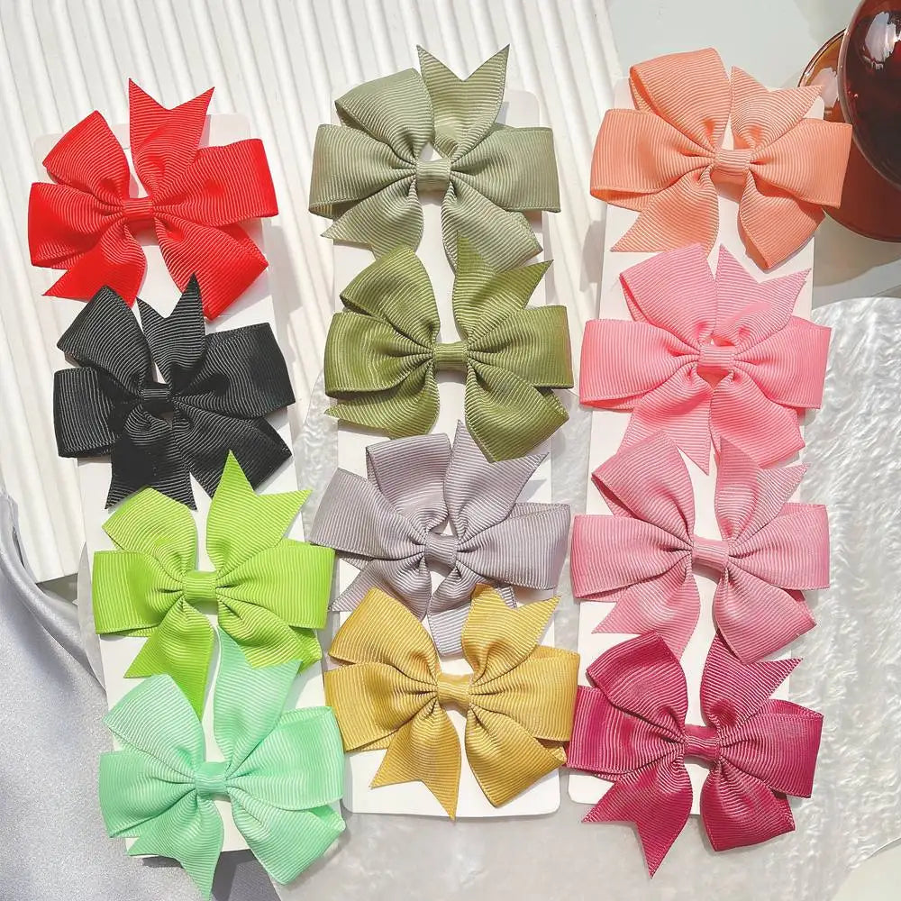 1 pcs Colors Solid Grosgrain Ribbon Bows Clips Hairpin Girl's hair bows Boutique Hair Clip Headware Kids Hair Accessories 564